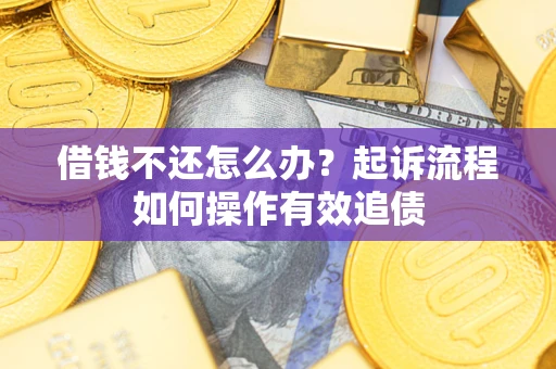 济南借钱不还怎么办？起诉流程如何操作有效追债