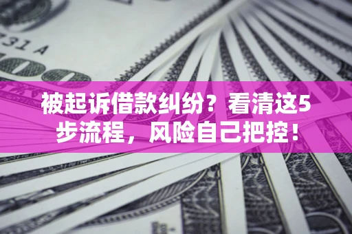 济南被起诉借款纠纷？看清这5步流程，风险自己把控！