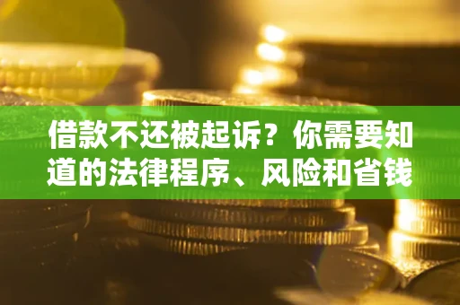 济南借款不还被起诉？你需要知道的法律程序、风险和省钱技巧