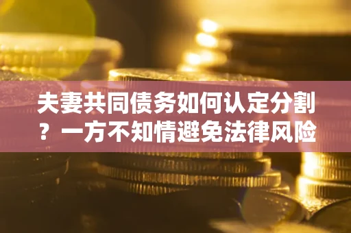 济南夫妻共同债务如何认定分割？一方不知情避免法律风险必看！